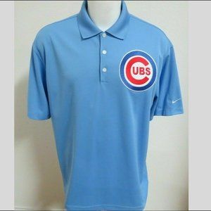 M-2XL CUBS Baby Blue Nike Dri-Fit Men's db #04M Polo Shirt